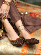 Leather base with Metal work in umbrella design