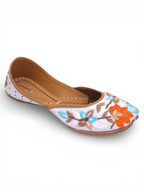 Woolen floral work on White base