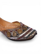 Elegant Mukaish Work on Leather Jutti