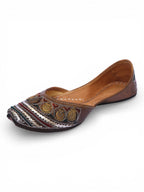 Elegant Mukaish Work on Leather Jutti