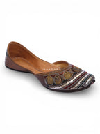 Elegant Mukaish Work on Leather Jutti