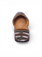 Elegant Mukaish Work on Leather Jutti