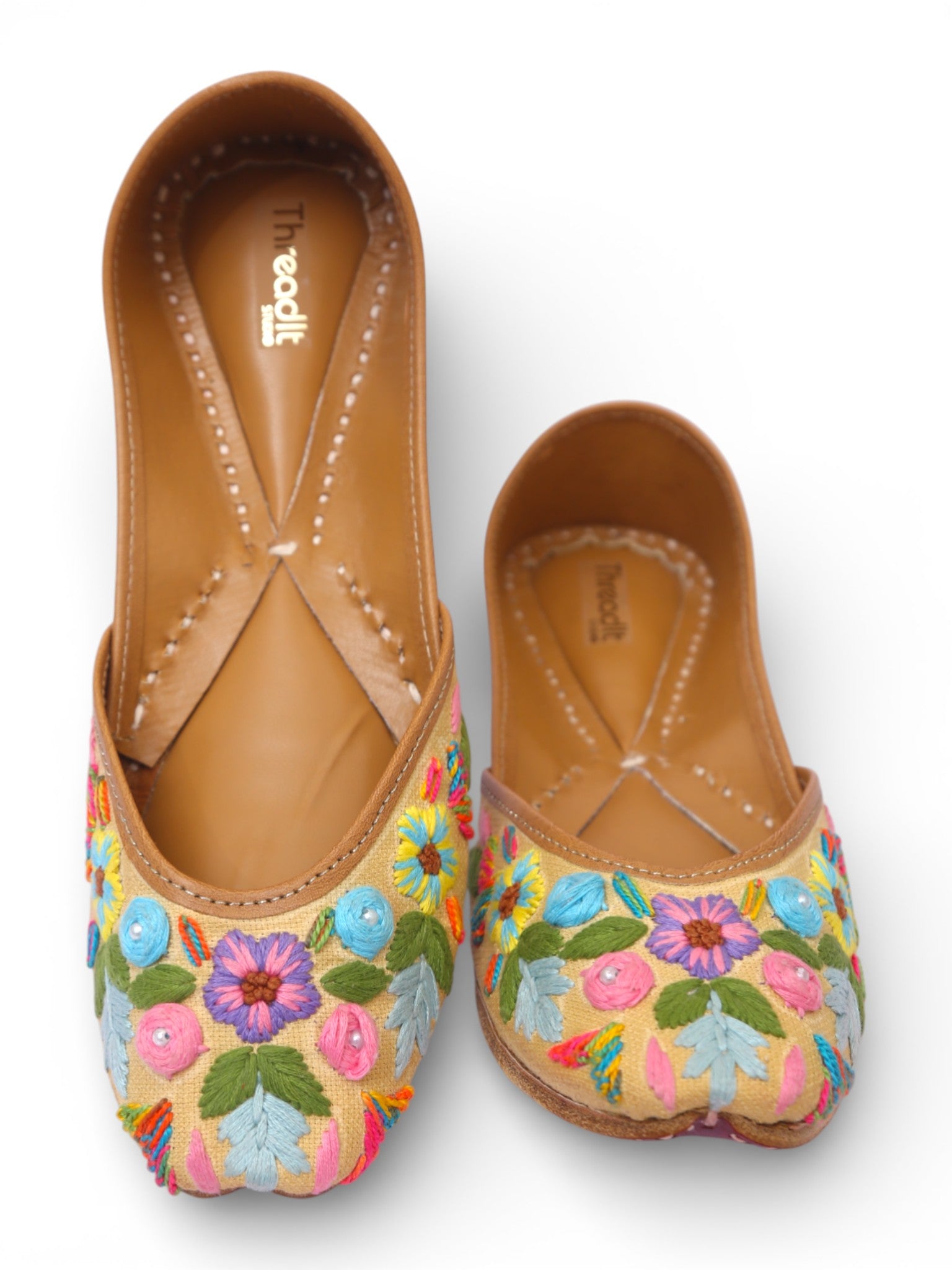 Multi color floral design Jutti