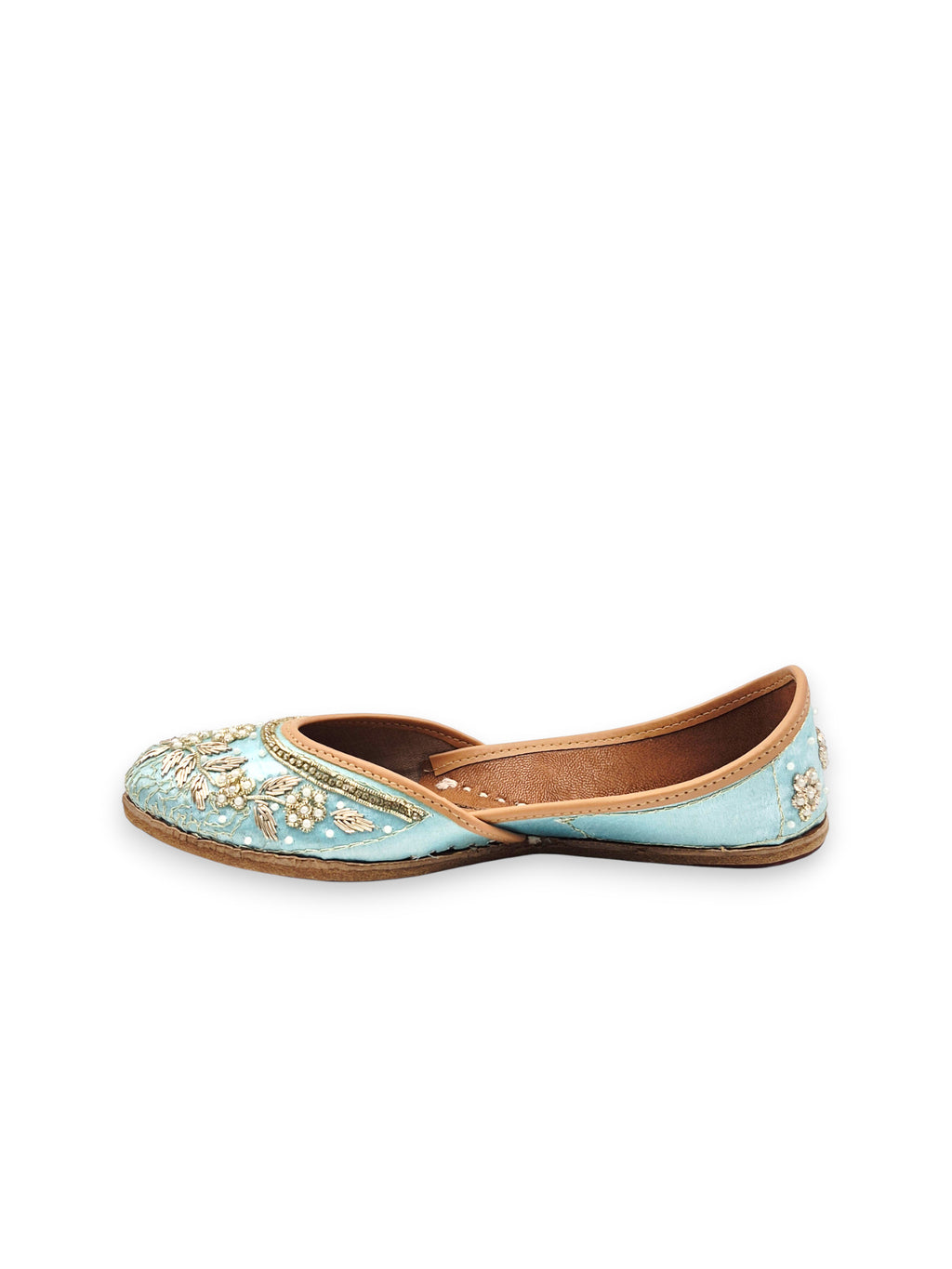 Handcrafted Sky Blue Ethnic Jutti