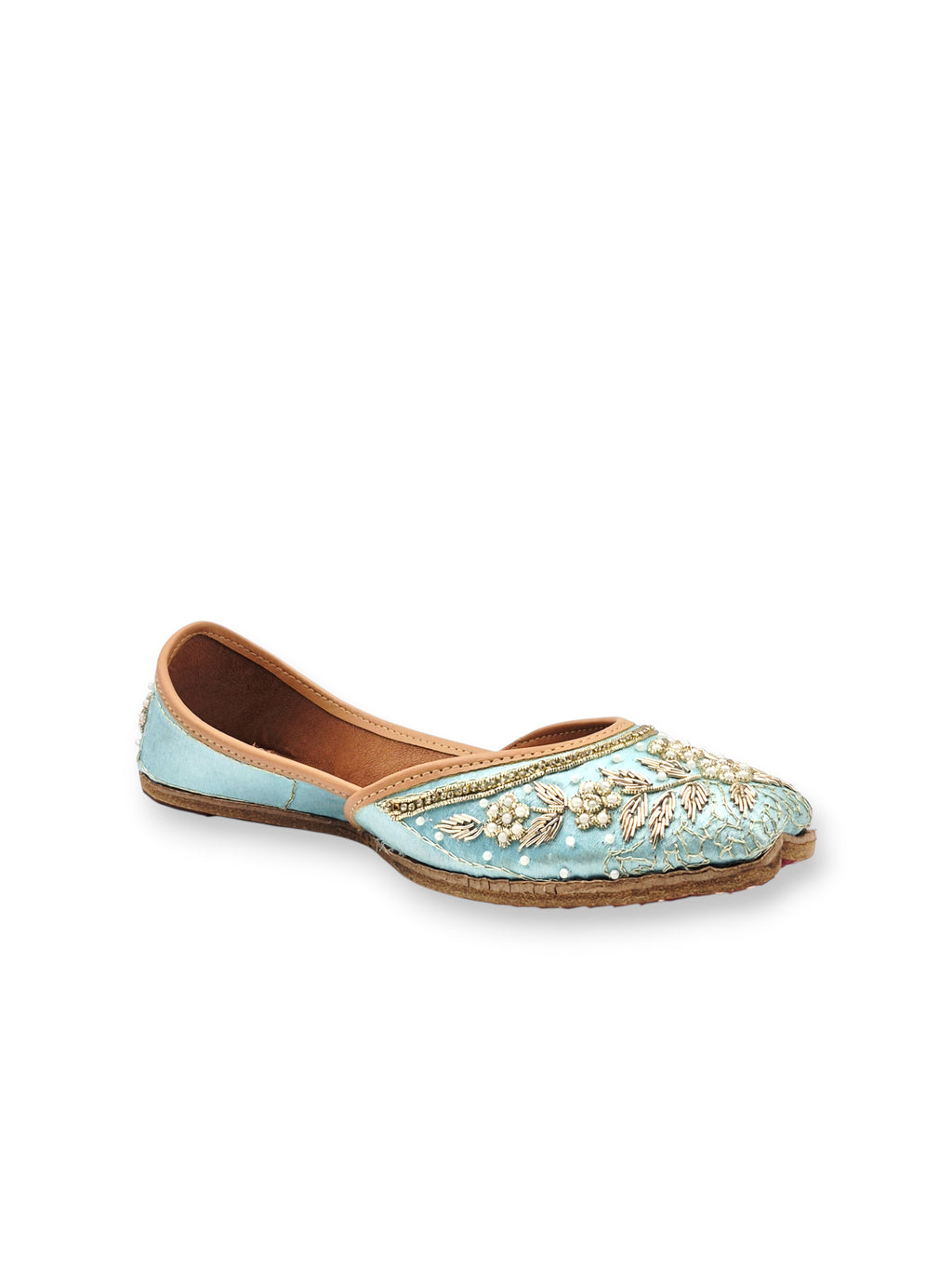 Handcrafted Sky Blue Ethnic Jutti