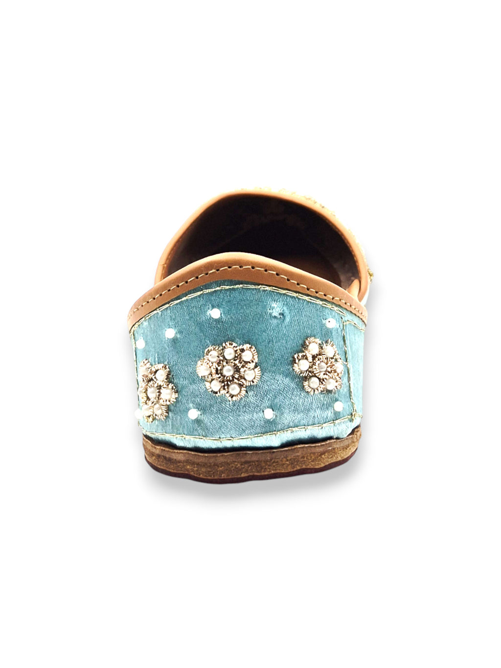 Handcrafted Sky Blue Ethnic Jutti