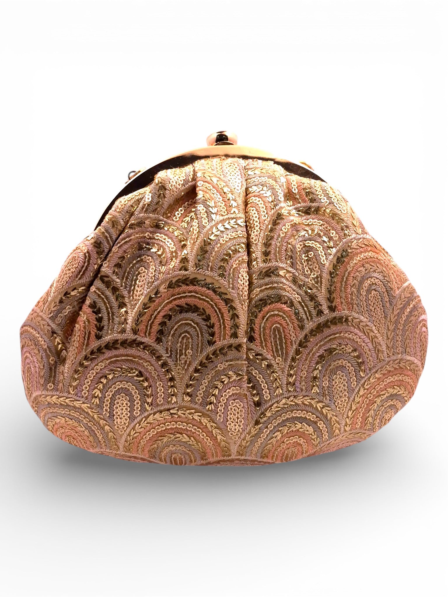 Begum Bliss Clutch Peach Color
