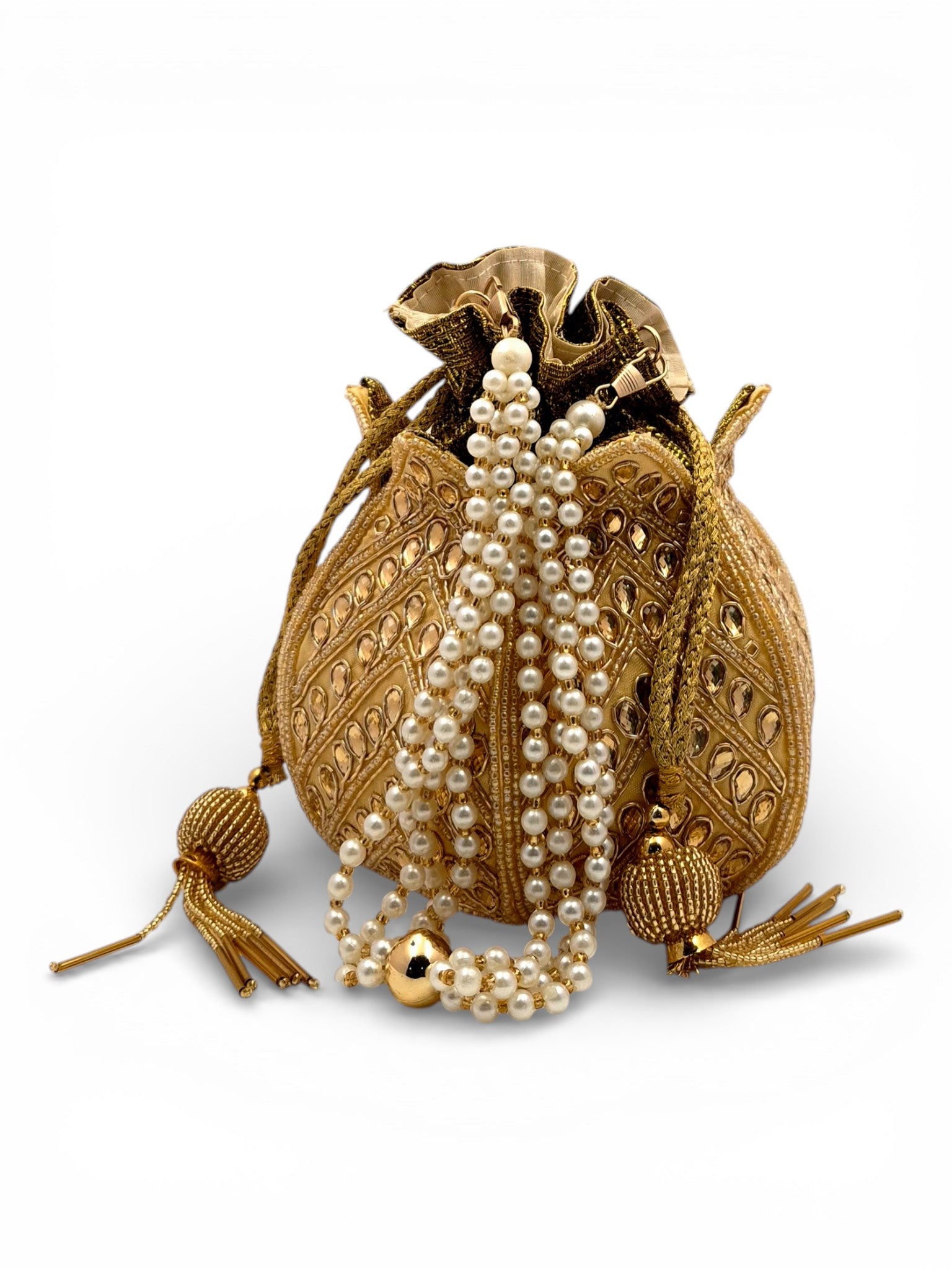 Sunehri Pearl Potli Pearl Chain