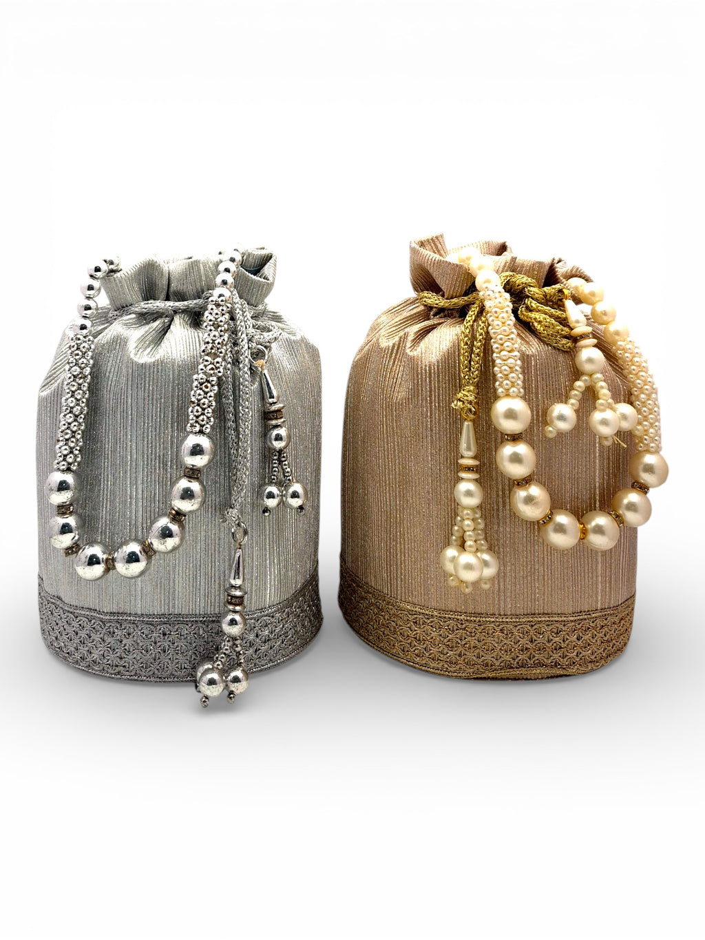 Shahi Pearl Potli Golden/Silver