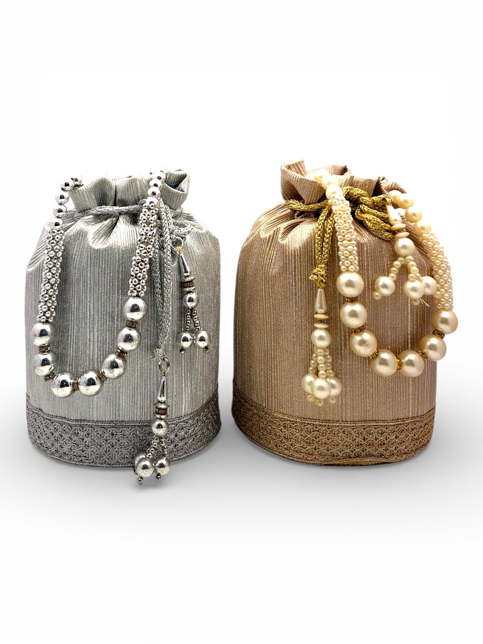 Shahi Pearl Potli Golden/Silver