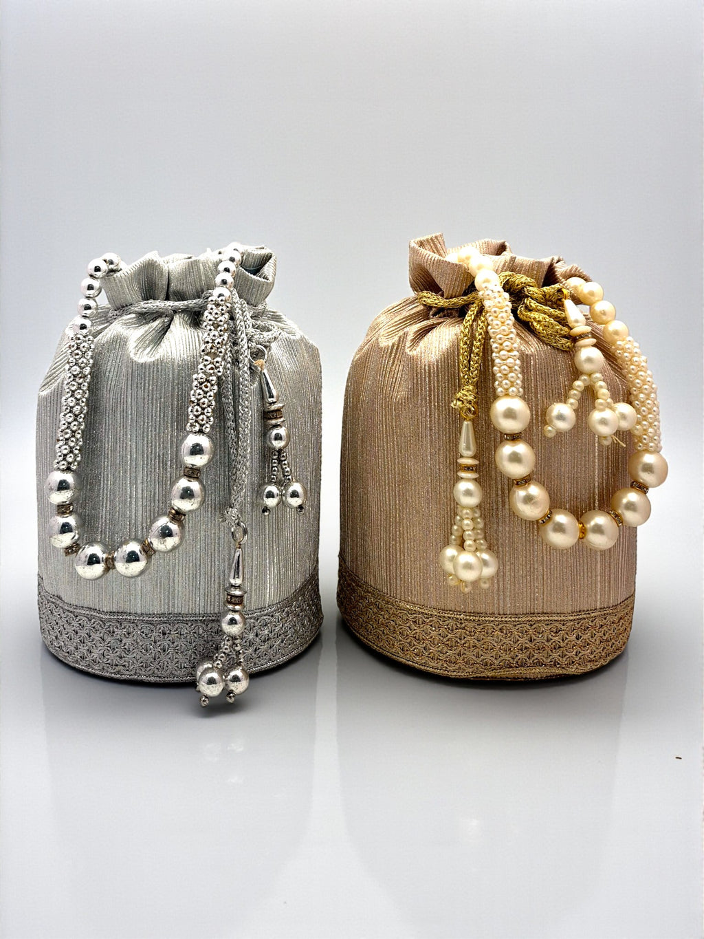Shahi Pearl Potli Golden/Silver