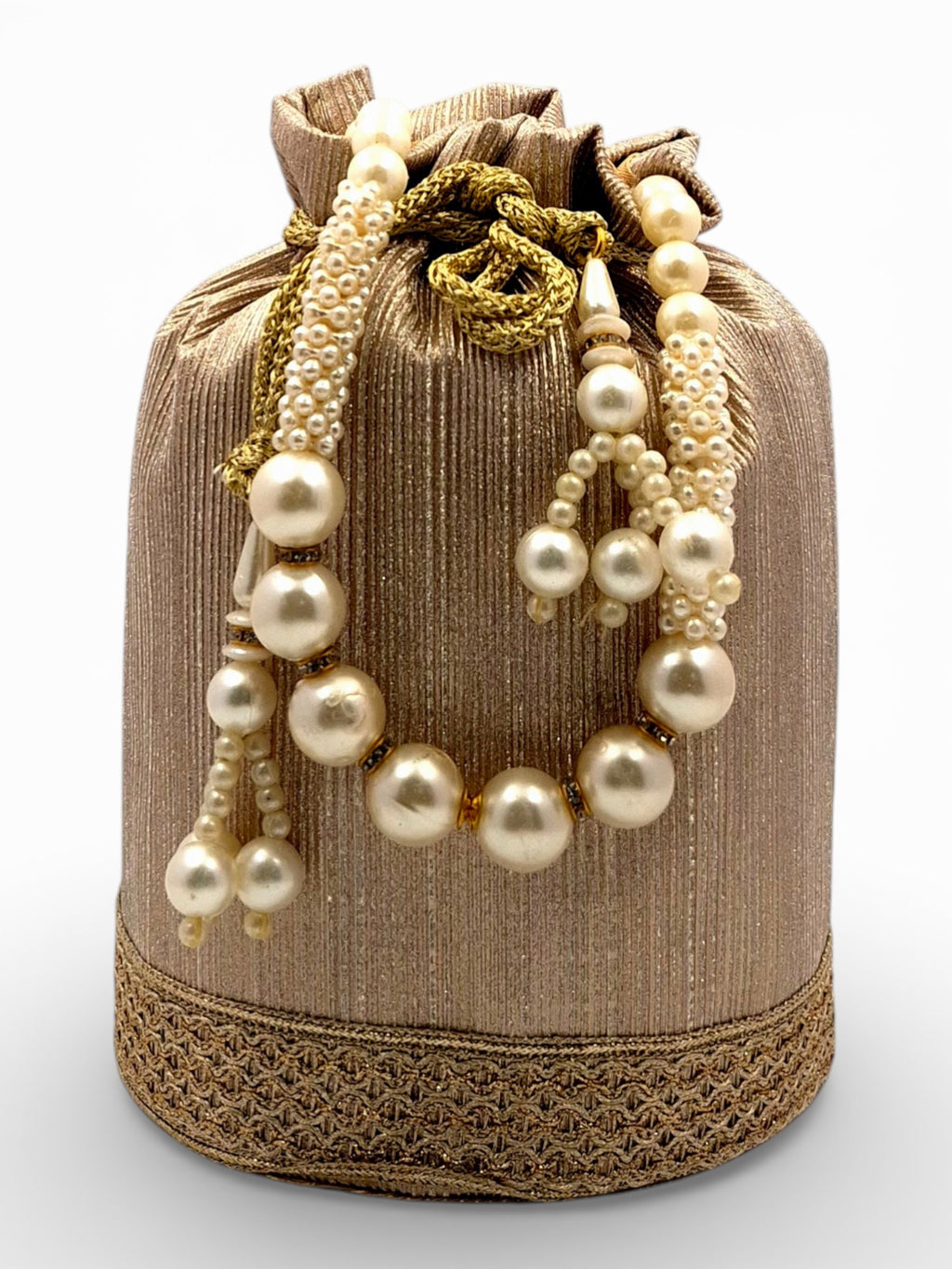 Shahi Pearl Potli Golden/Silver