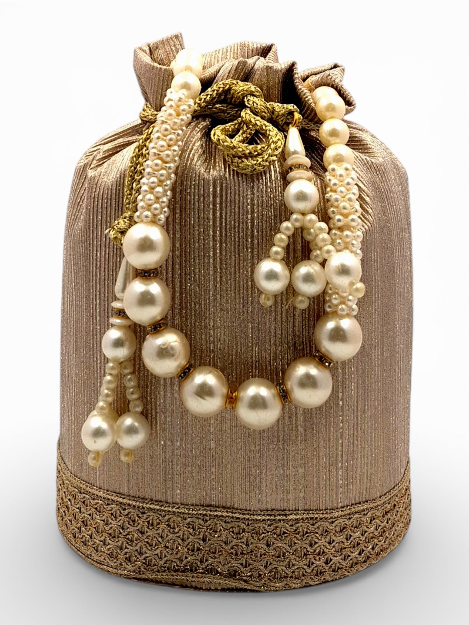 Shahi Pearl Potli Golden/Silver