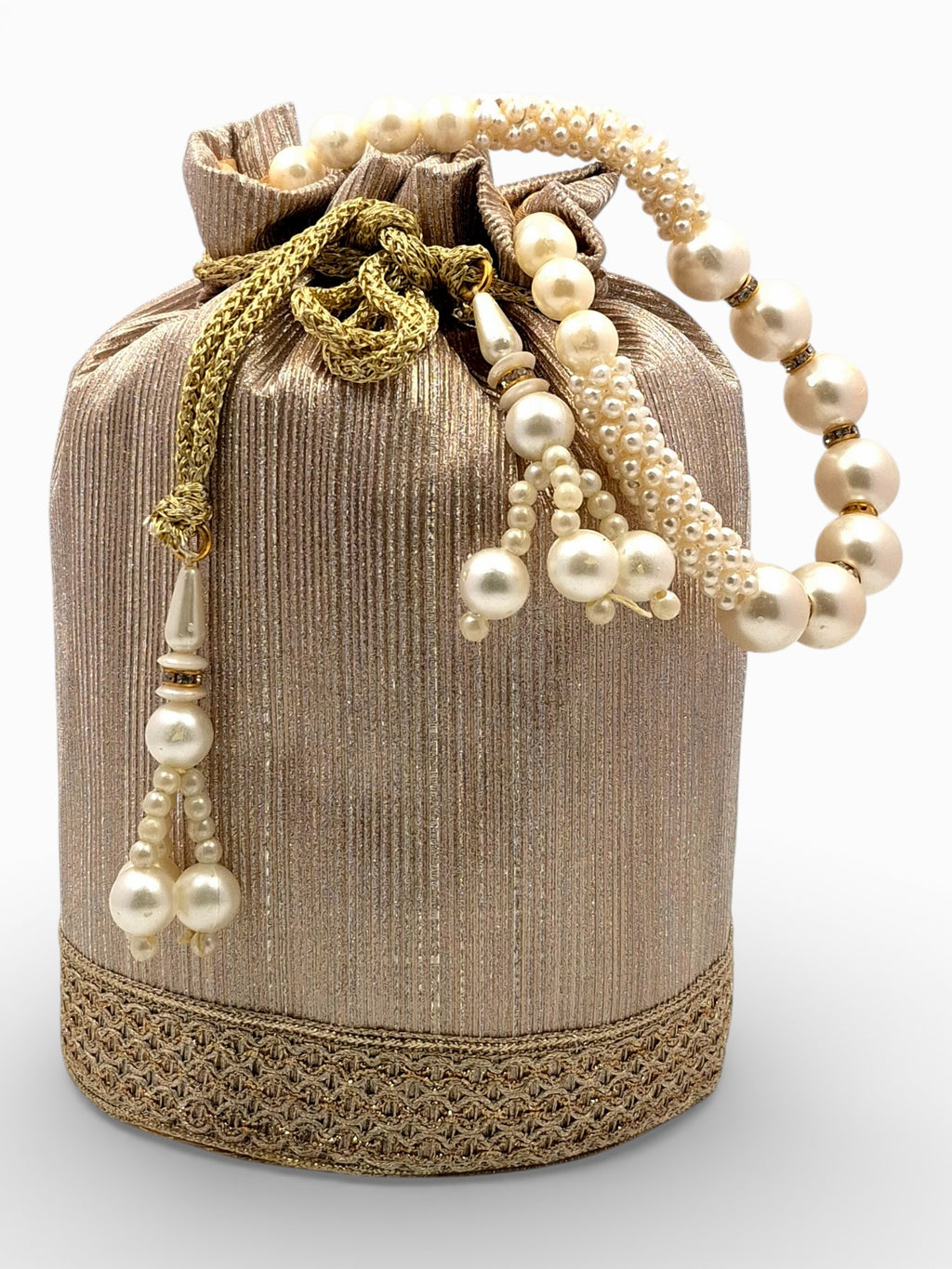 Shahi Pearl Potli Golden/Silver