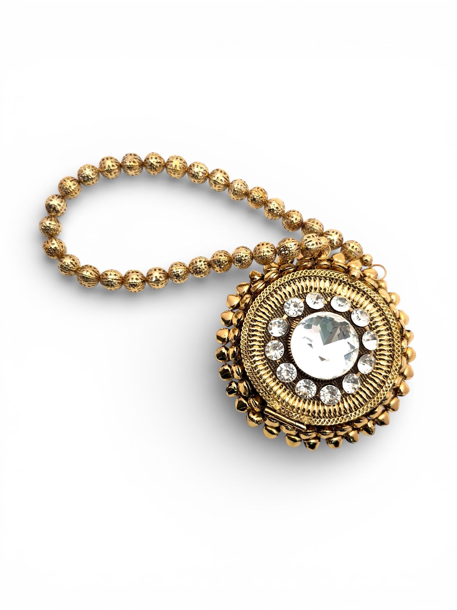Kundan Kothli mini Metal Clutch
