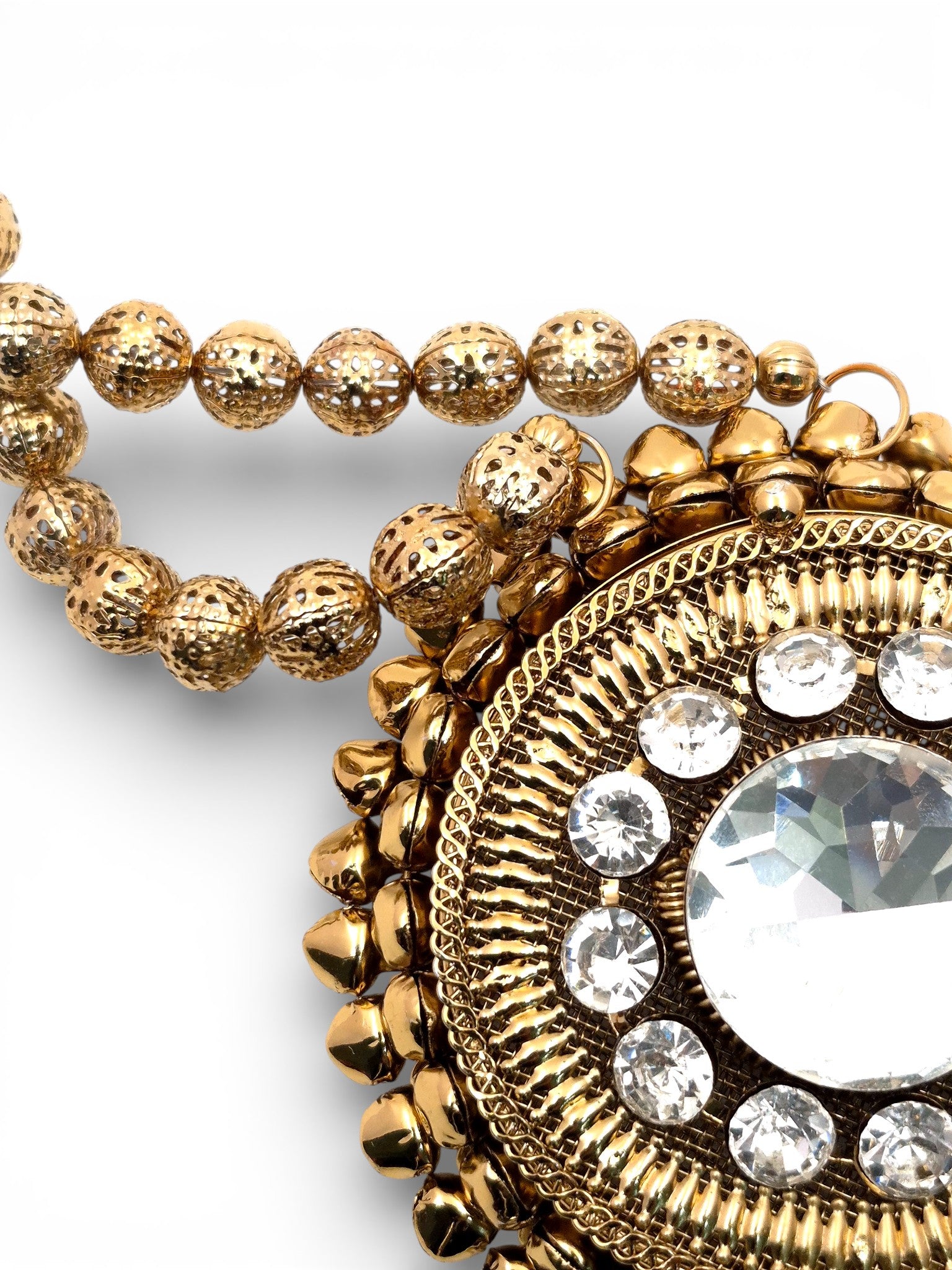 Kundan Kothli mini Metal Clutch