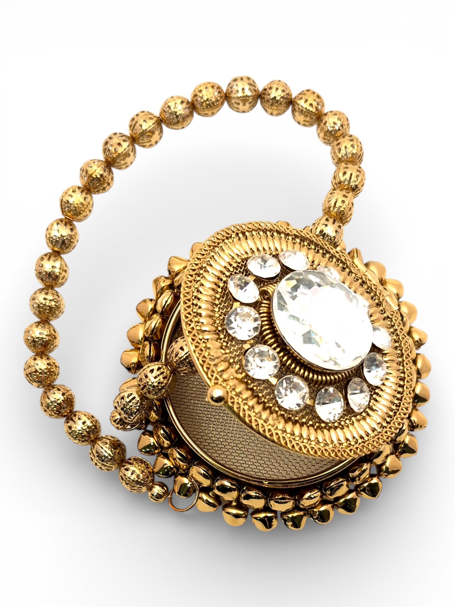 Kundan Kothli mini Metal Clutch