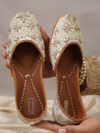 White Pearl Work Jutti
