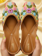 Multi color floral design Jutti