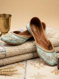Handcrafted Sky Blue Ethnic Jutti