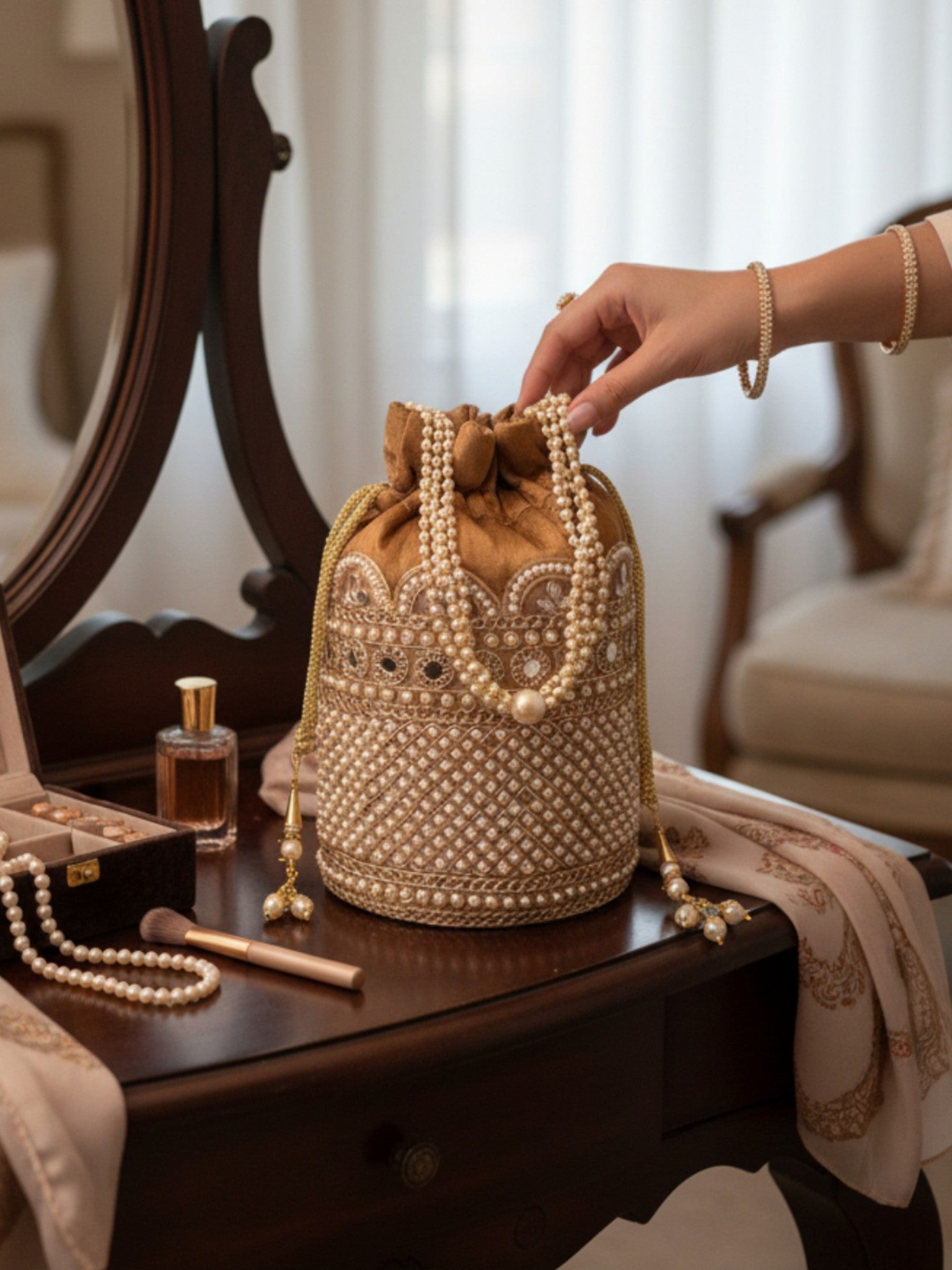 Gulbahar Potli  Golden color