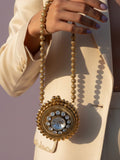 Kundan Kothli mini Metal Clutch